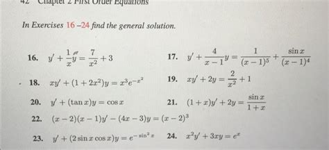 Solved In Exercises 1624 Find The General Solution 16 Chegg