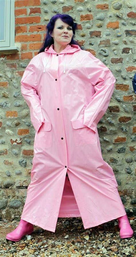 Pink Pvc Raincoat Helena Fm63 Regen Mode Damen Regenmäntel Kleidung