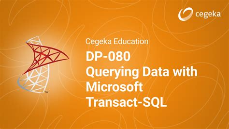 Corso Querying Data With Microsoft T SQL Cegeka Education