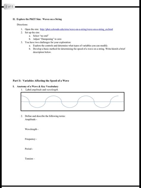 Phet Waves On A String Lab