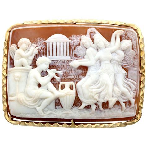 Antique Victorian Goddess Hera Shell Cameo Brooch At Stdibs