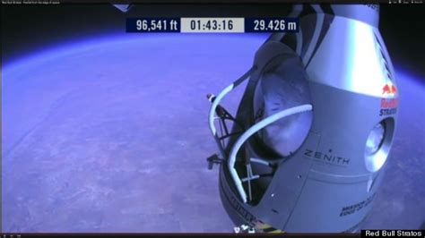 Felix Baumgartner Jump Red Bull Stratos Daredevil Tries Edge Of