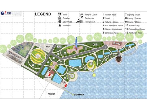 Konsep Desain Site Plan Tempat Wisata Bedugul Bali A Design