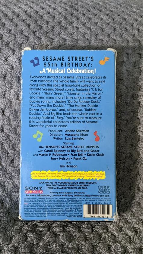 Sesame Street 25th Birthday A Musical Celebration Vhs Ebay