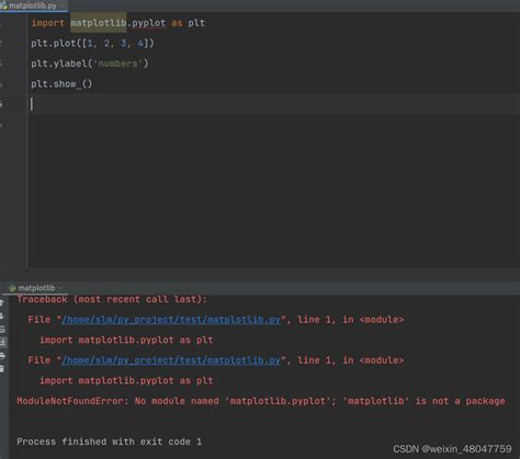 ModuleNotFoundError No Module Named Matplotlib Pyplot Matplotlib