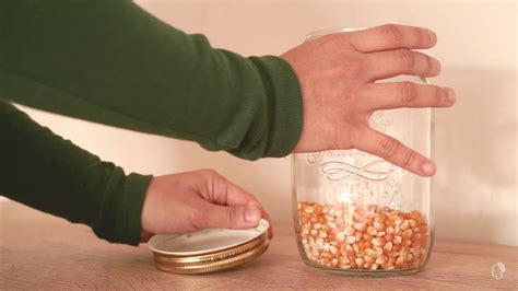 Asmr Tingling Sound Of Pouring Corn To The Glass Jar Youtube