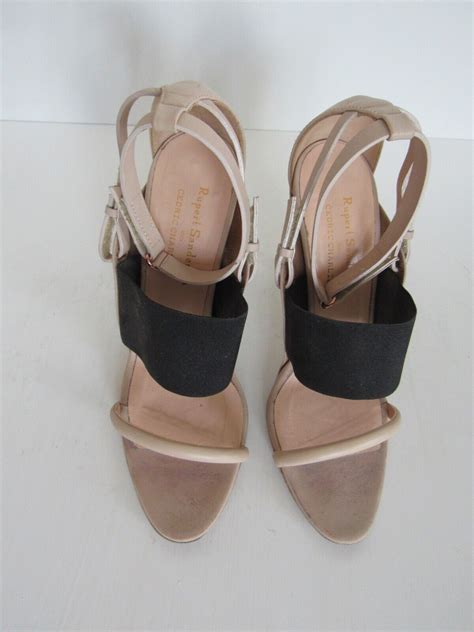 Rupert Sanderson Nude Tone Ankle Strap Sandal Heels S Gem