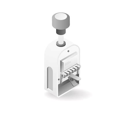 Illustration isométrique du concept d outil de numérateur portable de