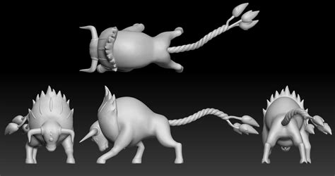 Pokemon Paldean Tauros Blaze Breed 3d Model 3d Printable Cgtrader