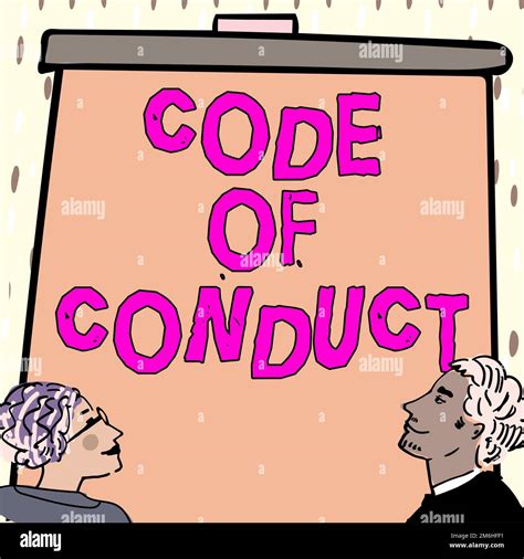 Handwriting Text Code Of Conduct Concept Meaning Ethics Rules Moral