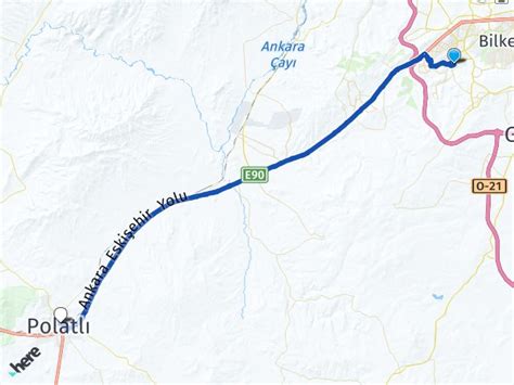 Çankaya Alacaatlı Polatlı YHT Garı Arası Kaç Km Yol Tarifi