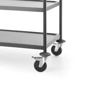 Chariot De Service Inox D Montable Niveaux Finition Noir Mat