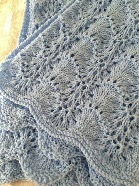 Shells Lace Baby Blanket Knitting Pattern By Daisy Gray Knits