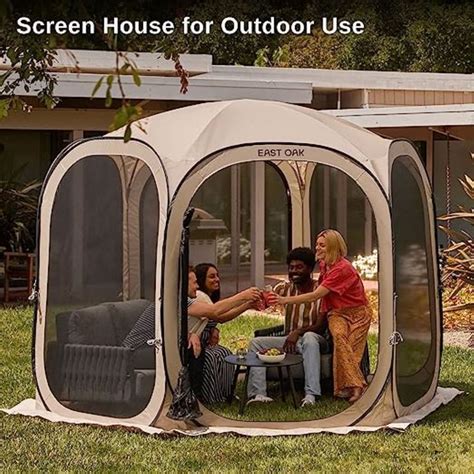 East Oak Screen House Tent Pop Up Portable Screen Room Canopy Instant