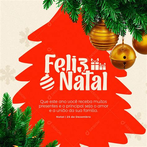 Feliz Natal E Um Próspero Ano Novo Social Media PSD Editável download