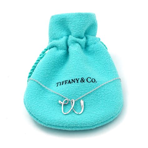 Tiffany And Co Elsa Peretti Letter W Pendant Sterling Silver New York