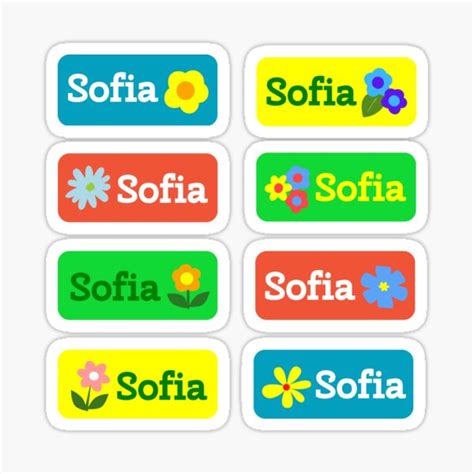 "PERSONALIZED STICKER WITH NAME OF SOFIA DESIGN 2" Sticker for Sale by ...