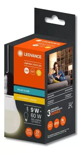 Kit 10 Lâmpada Bulbo Led 9w Osram Branca Quente 3000k Bivolt Cor da luz