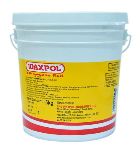 Waxpol Ep Grease Red Nlgi Multi Purpose Nlgi Gc Lb Certified Kg