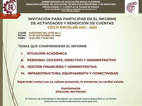 Informe de Actividades y Rendición de Cuentas 2021 2022