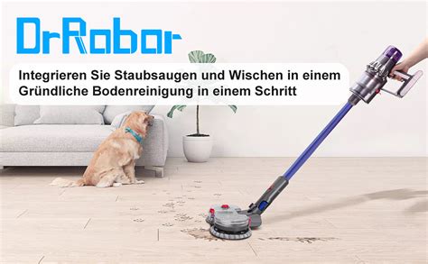 Drrobor Elektrischer Wischaufsatz F R Dyson V Detect Slim Wischmopp