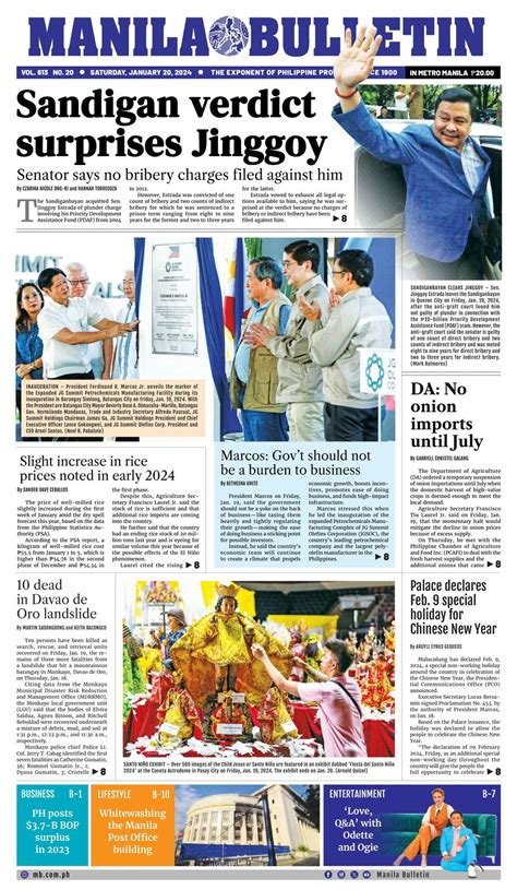 Manila Bulletin January 20 2024 Digital