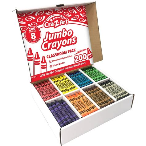 Cra Z Art Cza740061 Jumbo Crayons Classroom Pack 200 Multi