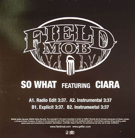 FIELD MOB feat CIARA So What Vinyl at Juno Records.