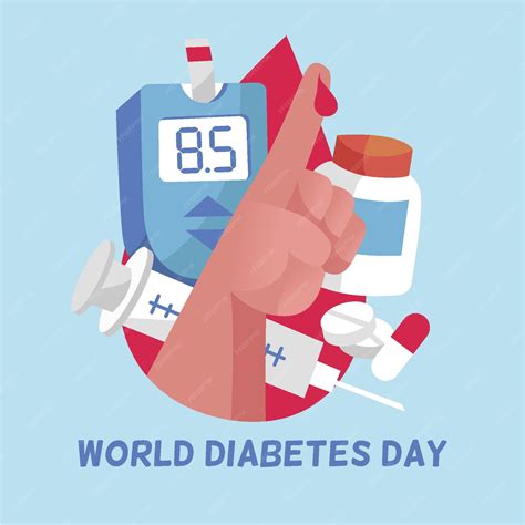 Premium Vector Flat Design World Diabetes Day Concept