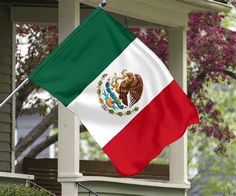 Golden Eagle Flag Mexican Flag Bird Outdoor Hanging Decor | Prideearth