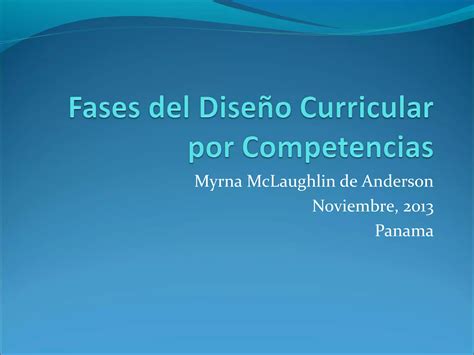 Fases del diseño curricular por competencias PPT