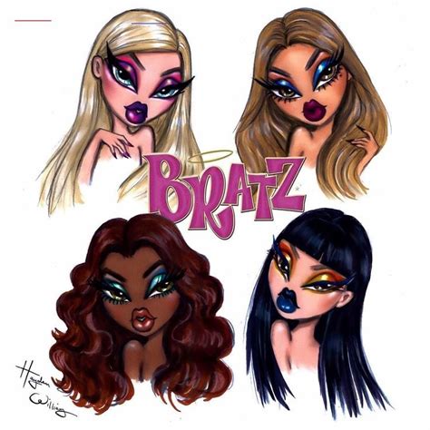 Drawing Bratz Doll Face Template