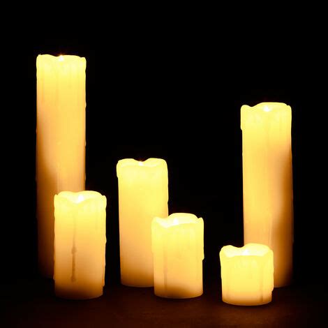 Relaxdays Set De Velas Led El Ctricas A Pilas Navidad Decoraci N