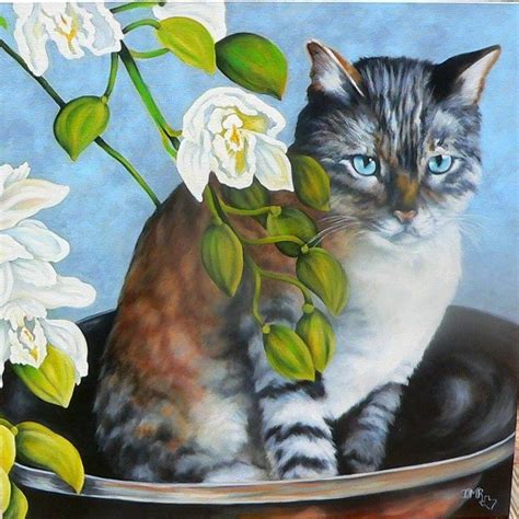 Cat Illustration By Artist Darlene Meader Riggs