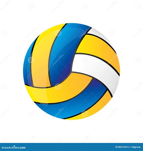 Imagen Del Icono De La Bola Del Voleibol Ilustración del Vector