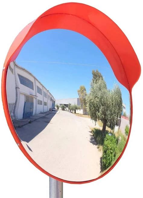 Red Acrylic Reflector Road Safety Convex Mirrors For Parking Place