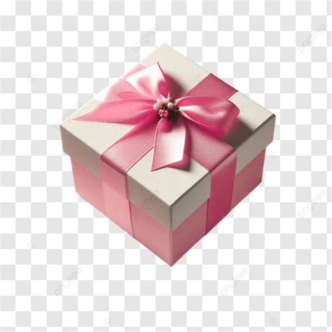 Single Gift Box With Pink Ribbon Gift Box Pink Ribbon Gift Box With