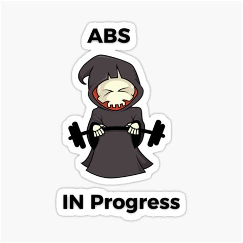 Skull Abs In Progress Sticker By Its Ibrahim Redbubble