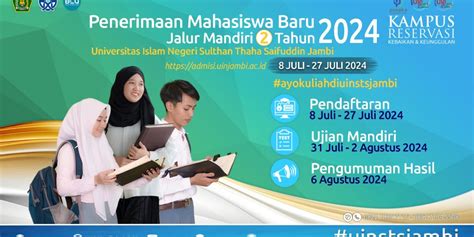 Prosedur Pendaftaran Jalur Mandiri Gelombang 2 Tahun 2024 Pmb Uin Jambi