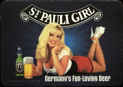 St Pauli Girl Beer Coaster And Postcard With Photo Of Ang Flickr