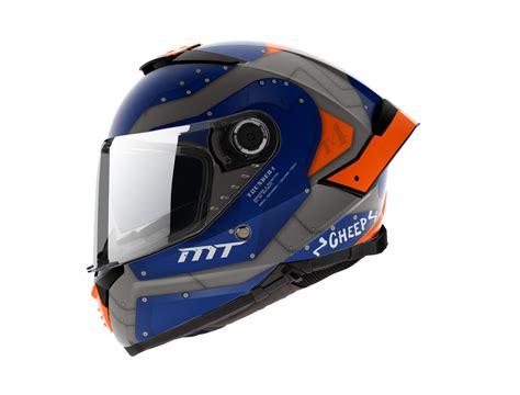 CASCO MT FF118SV THUNDER 4 SV CHEEP A7 AZUL MATE INTEGRAL CASCO MT