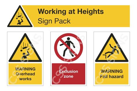 Working At Heights Sign Pack Sign Shop Ireland Css Signs