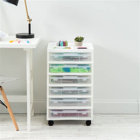 Iris Usa 6 Case Scrapbook Storage Cart White Scrapbook