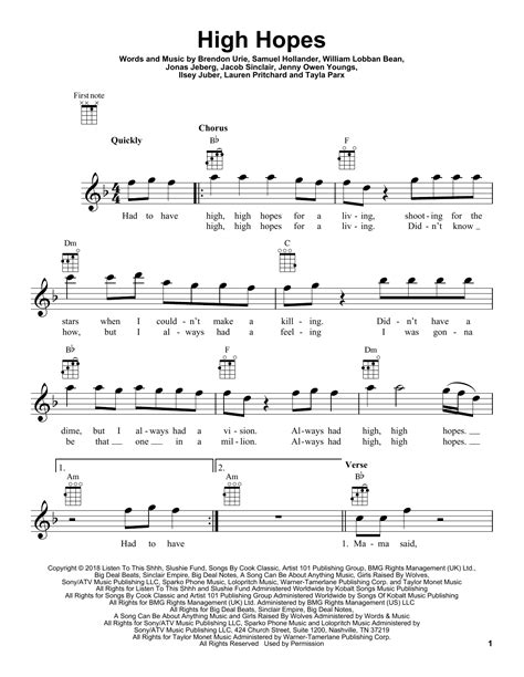 High Hopes Guitar Chords