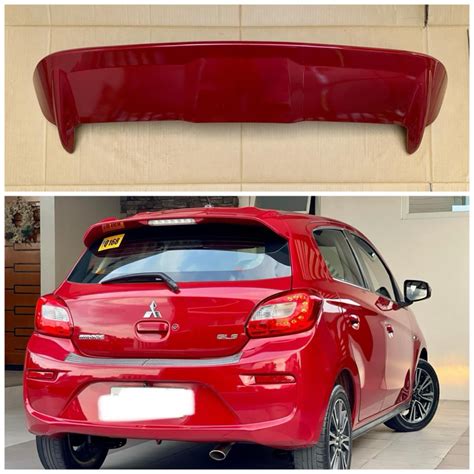 Mitsubishi Mirage Hatchback 2014 2025 Spoiler Sedona Red Shopee