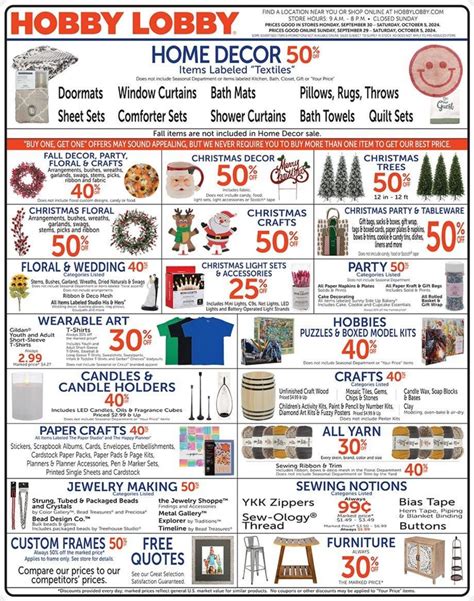 Hobby Lobby Weekly Ad September 29 To October 5 2024 Ad Preview