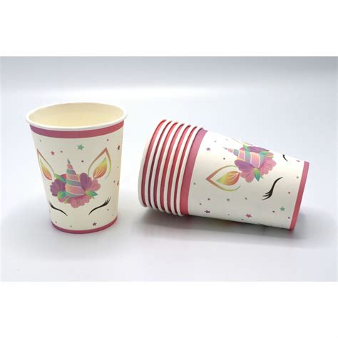 Pappersmugg Unicorn 250ml 8 Pack Festfabriken Se