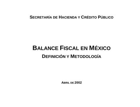 PDF Balance Fiscal en México diputados gob mx documento en el que