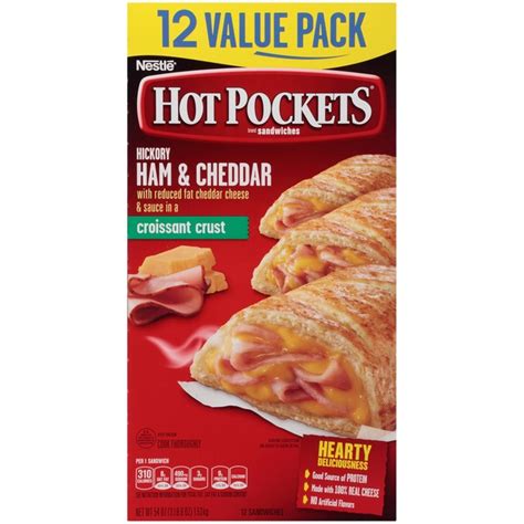 Hot Pockets Frozen Snack Ham Cheddar Frozen Sandwiches Oz Instacart