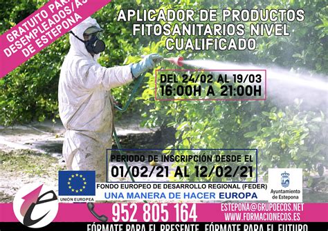 Curso Edusi Ecos Aplicador Productos Fitosanitarios Fondos Feder